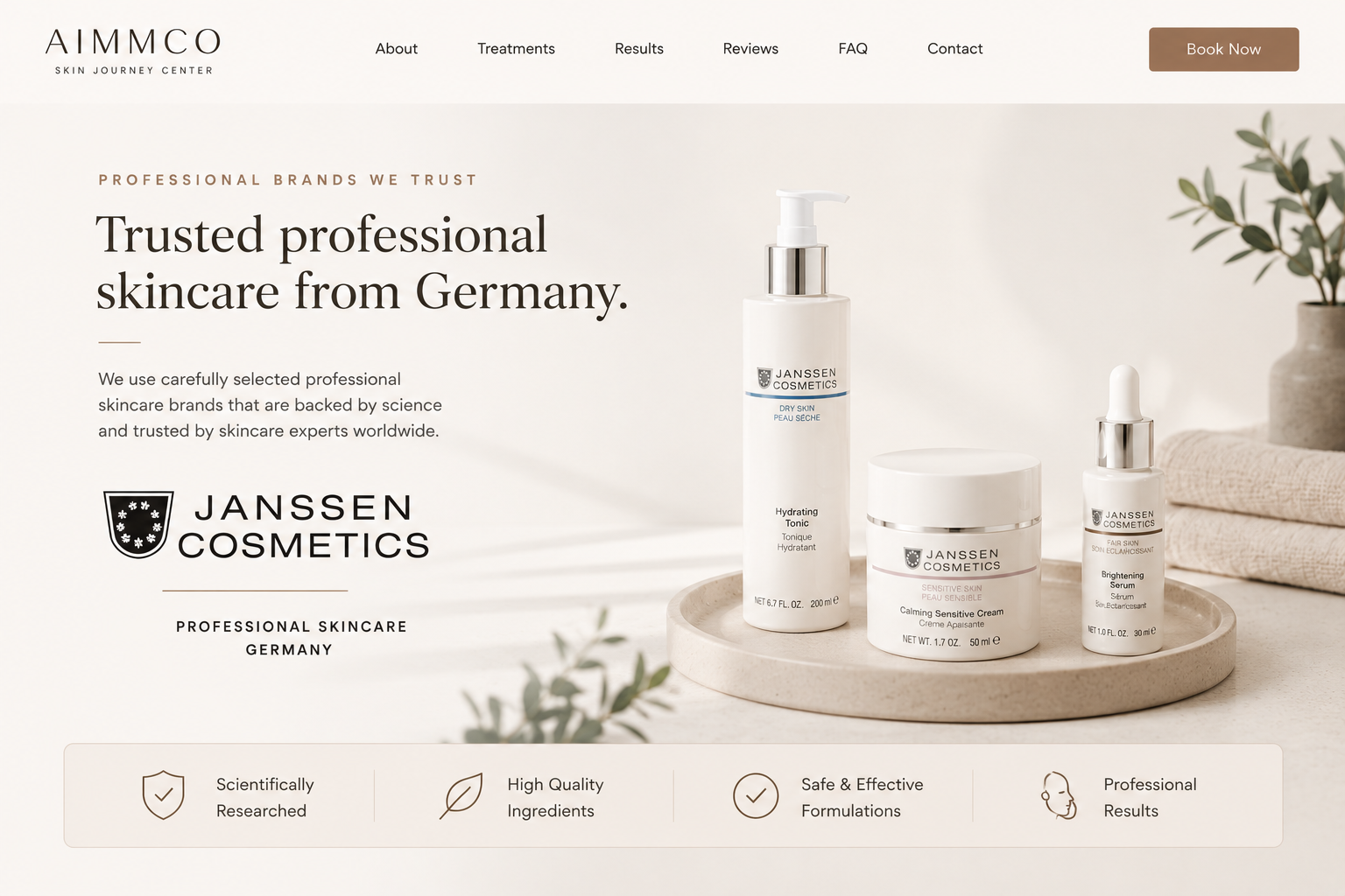 Janssen Cosmetics professional skincare
